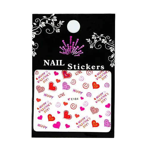 Valentine nail sticker - hearts