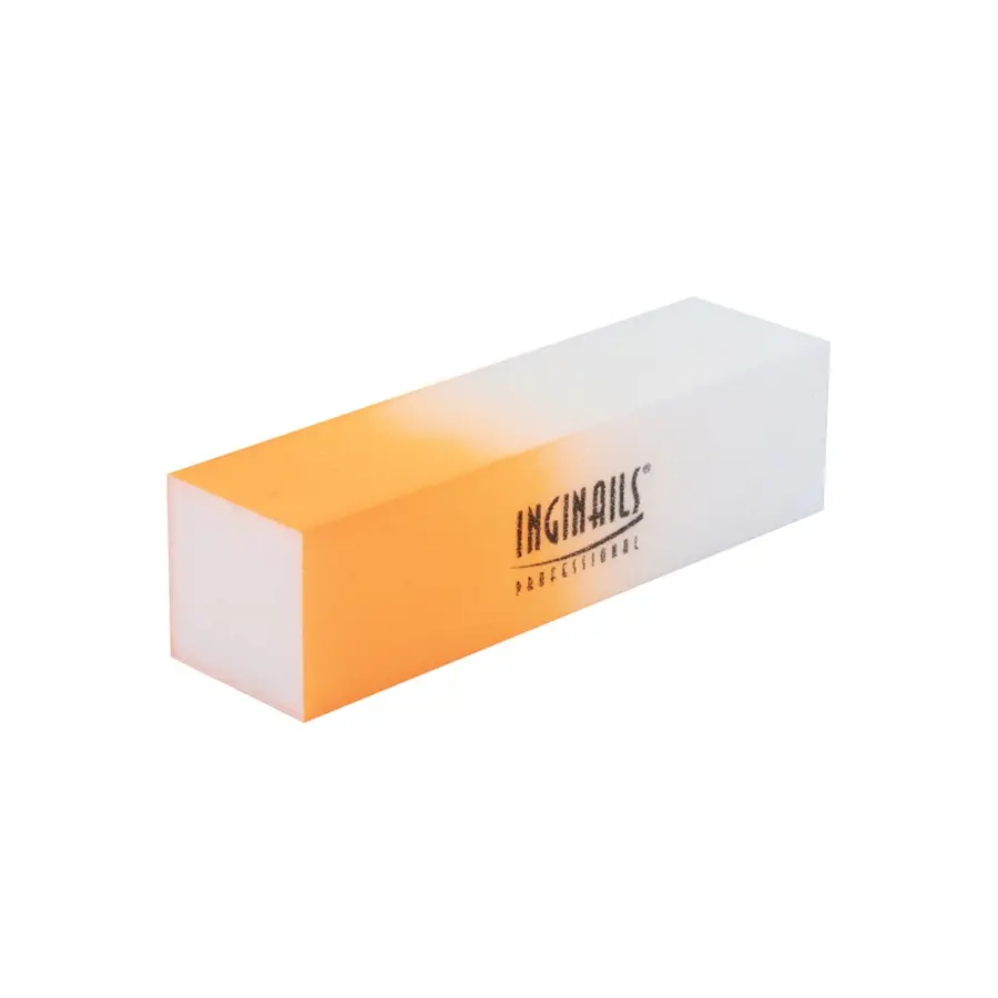 Inginails Professional Block – orange ombre, 120/120 – 4-sided