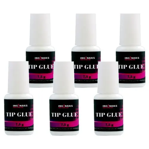 7,5g clear tip glue with brush Inginails - 6pcs