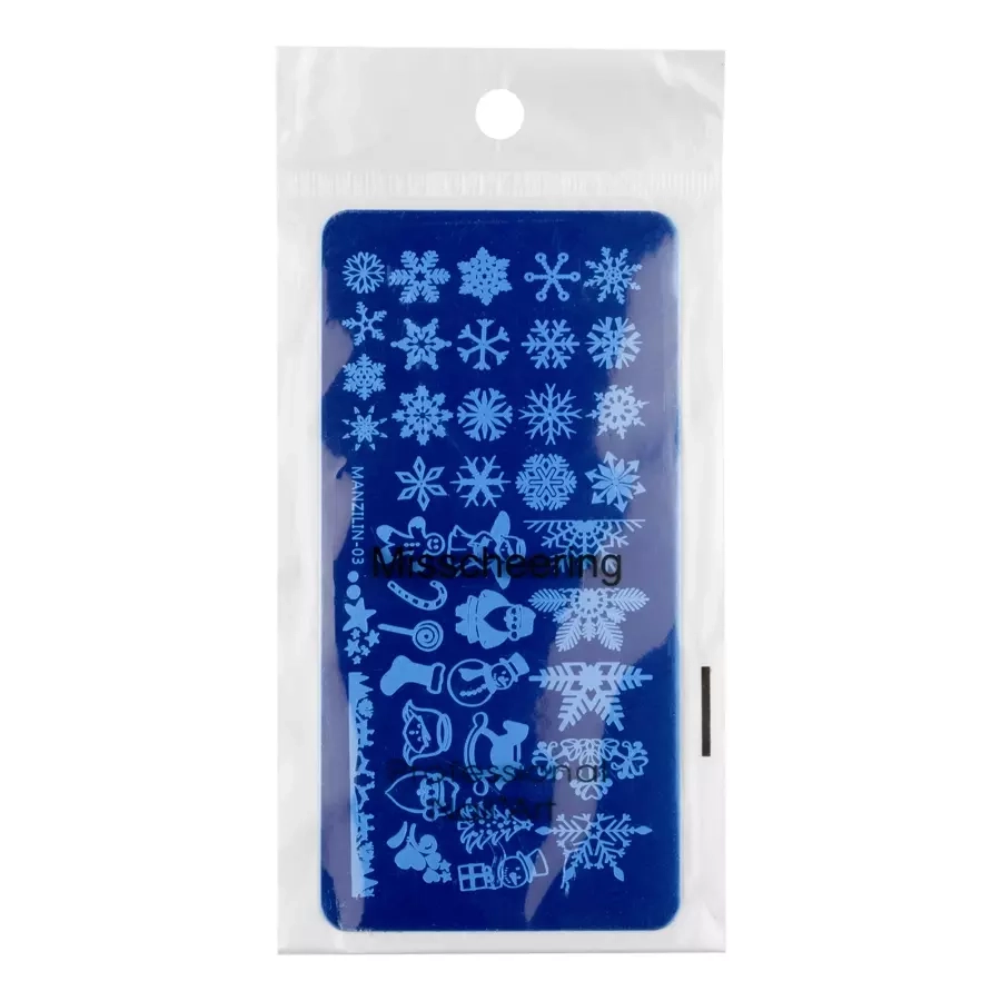 Nail art stamping plate  -  03 - Christmas