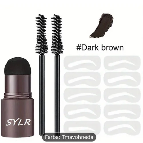 Eyebrow stamp stencil kit - Dark Brown
