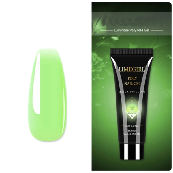 Poly nail gel - Neon Green, 15ml