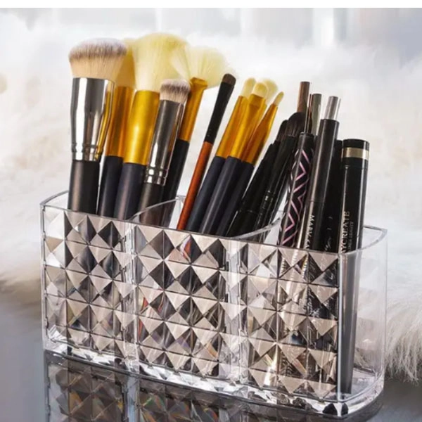 Transparent stand for nail files and brushes
