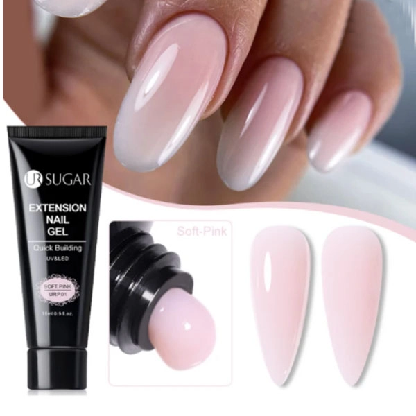 Quick building UV/LED Polygel - Soft Pink, 15ml