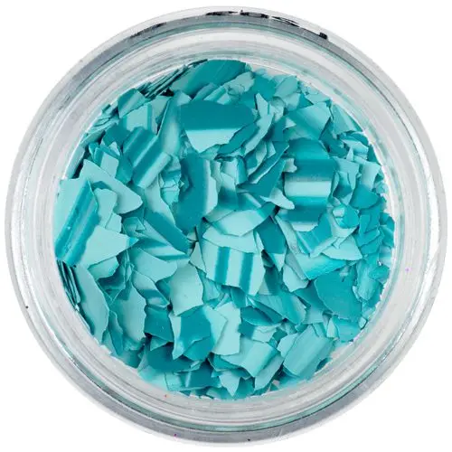Randomly shaped large confetti - turquoise with stripes