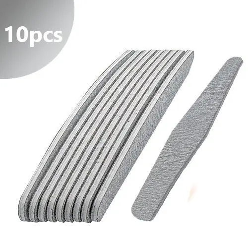 10pcs - Inginails Nail file zebra, half moon 100/180