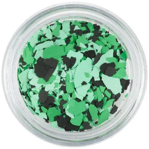 Randomly shaped large confetti - green, black