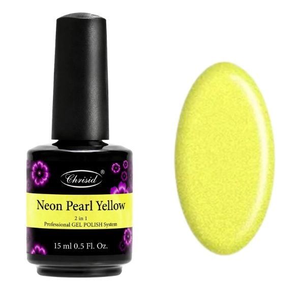 Christel Neon Pearl Yellow - Soak off gel, 2in1, 15ml