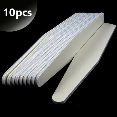 10pcs - Inginails White professional nail file, diamond 100/180
