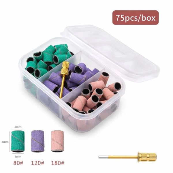 Sanding drills in a box, 75pcs