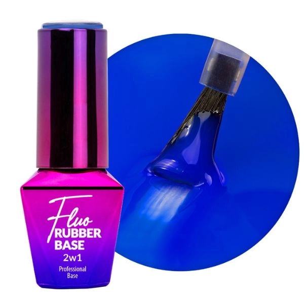 Molly Nails Fluo Rubber Base 2v1 - Bora Bora no. 4, 10g