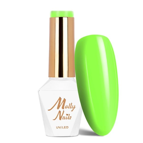 Molly Lac UV/LED gel polish HEMA/Di-HEMA Free Vivid Vibes - Toxic Lime, Nr. 282, 8g