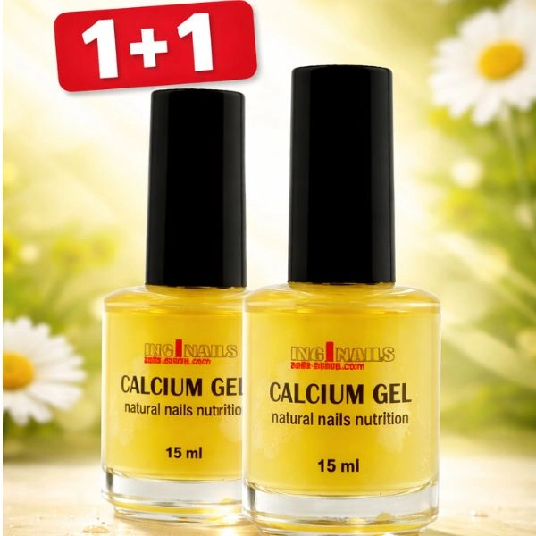 Natural nails strengthener Inginails - Calcium Gel 15ml - 1+1 FREE