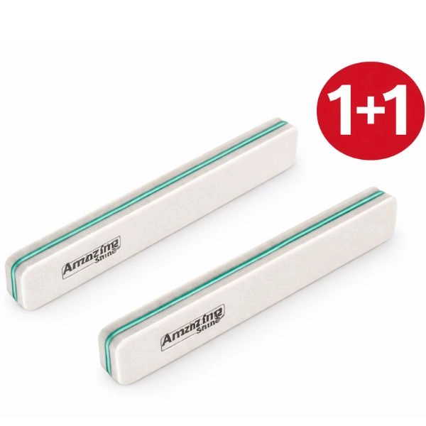 Profi nail file Sponge Jumbo Zebra - green centre, 100/180 - 1+1 FREE