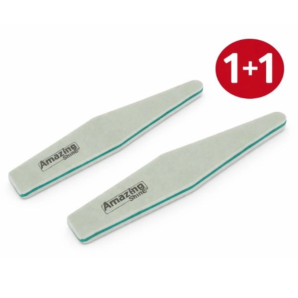 Nail file Profi Sponge Diamond zebra - 100/180, green centre - 1+1 FREE