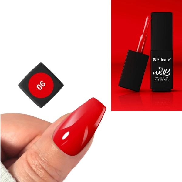  UV/LED gel polish Flexy - Intense Red 06, 4,5g