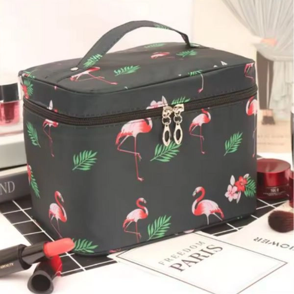 Cosmetic bag Flamingo - black