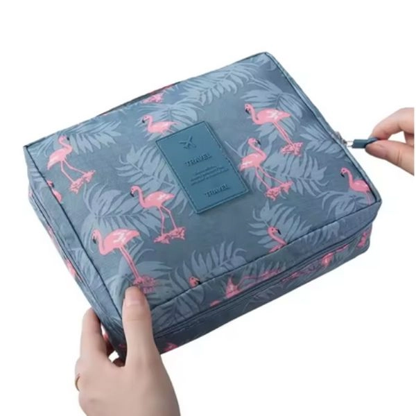 Cosmetic bag Flamingo, blue