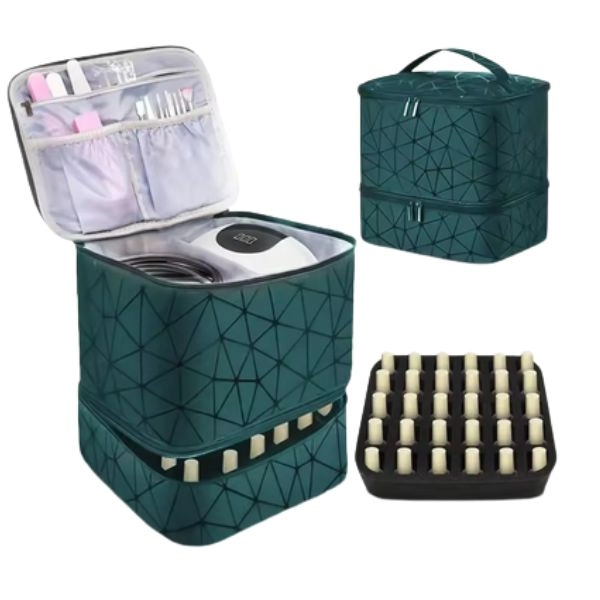 Cosmetic folding suitcase - Green