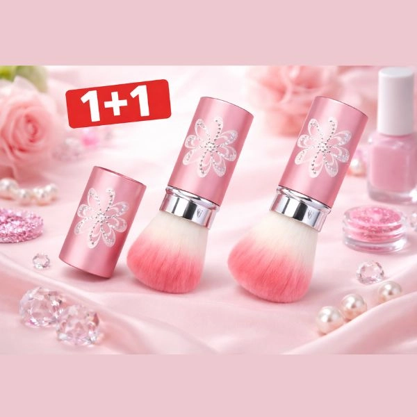 Closable dust removing brush for nail - light pink -1+1 FREE