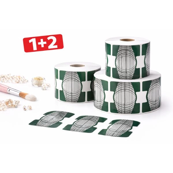 Nail template - turquoise - arch 100pcs - 1+2 FREE