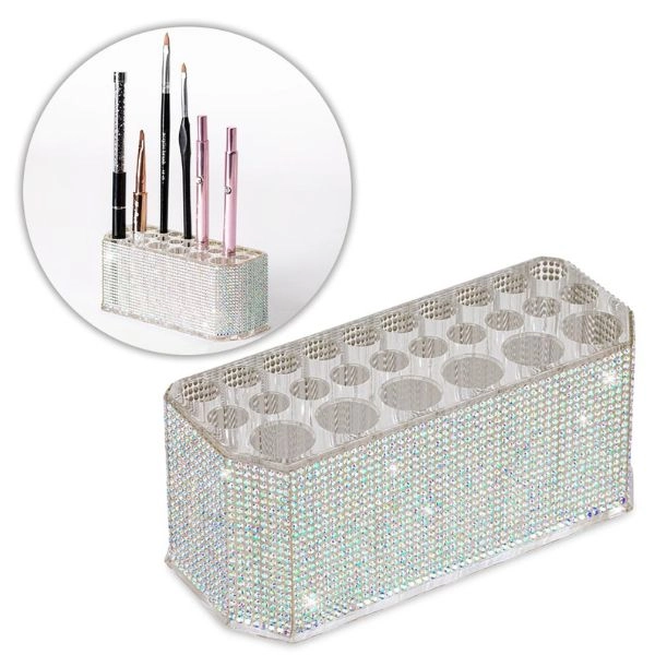Transparent stand for nail files and brushes