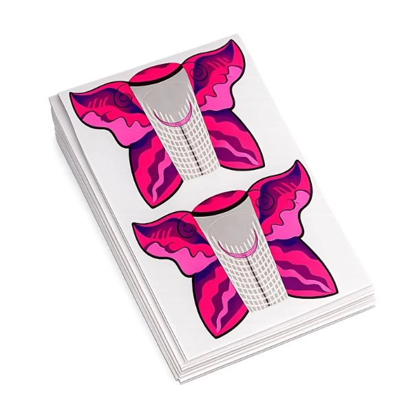 Nail templates with butterfly  pattern 24pcs