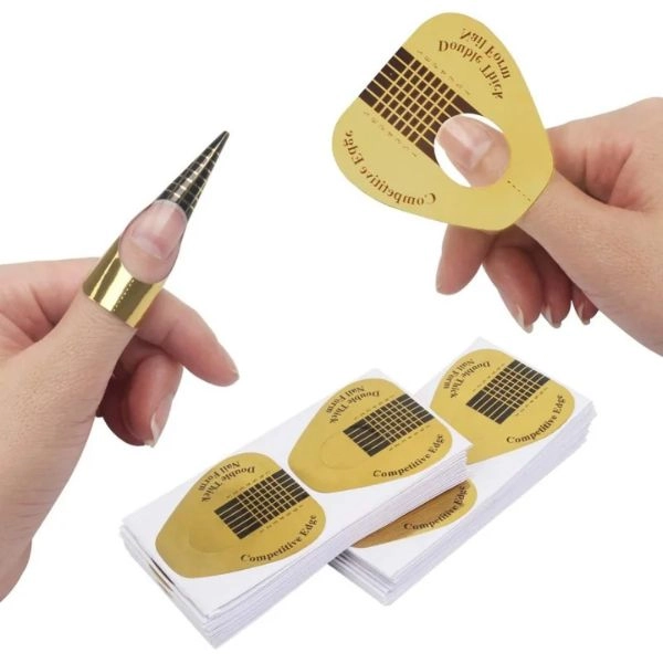 Nail template - gold 24pcs