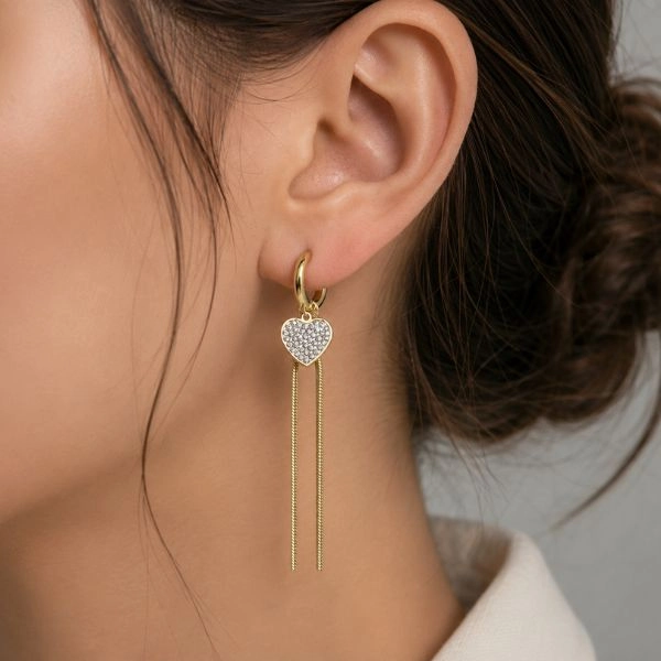 Surgical steel earrings - hearts