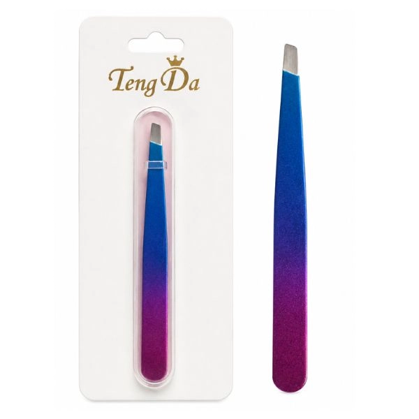 Eyebrow tweezers - dark blue
