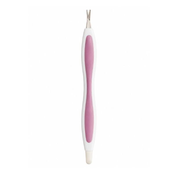 White trimmer + nail cuticle pusher