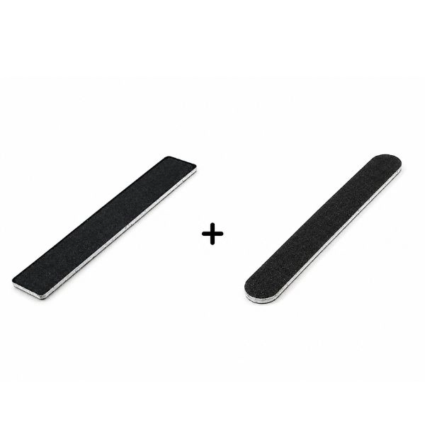 Inginails professional nail file, black – straight 80/80 and rectangular 80/80 – BUY 1 GET 1 FREE PROMOTION
