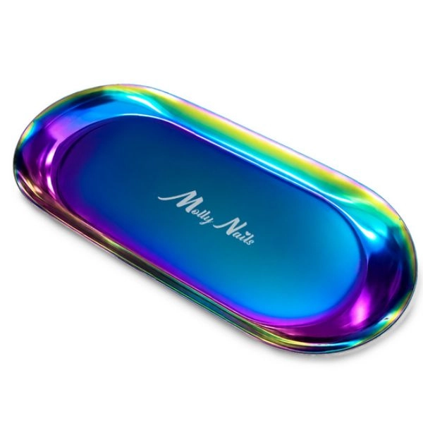 Metal tool tray, rainbow