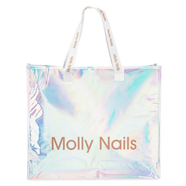Molly Nails Premium Holo bag, white