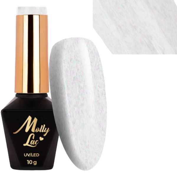 UV/LED Gel Lak MollyLac Cotton Sweater Light Grey nr. 717, 10g