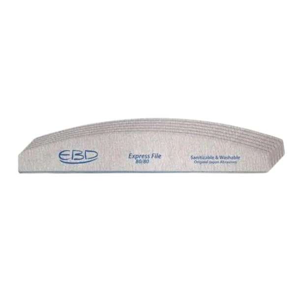 Express Nail File Halfmoon - zebra, 80/80