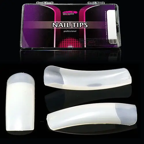 Cosmo Square Natural, 250pcs box - false nails Inginails, mix 1-10