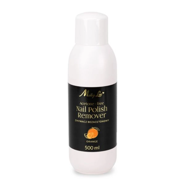 MollyLac Acetone-Free Nail Polish Remover – Orange, 500 ml