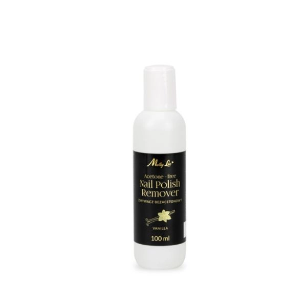 MollyLac Acetone-Free Nail Polish Remover – Vanilla, 100 ml