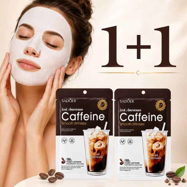Face Mask – Iced Americano Caffeine – 1+1 FREE PROMOTION