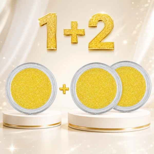 Yellow Glitter Powder – 1+2 FREE PROMOTION