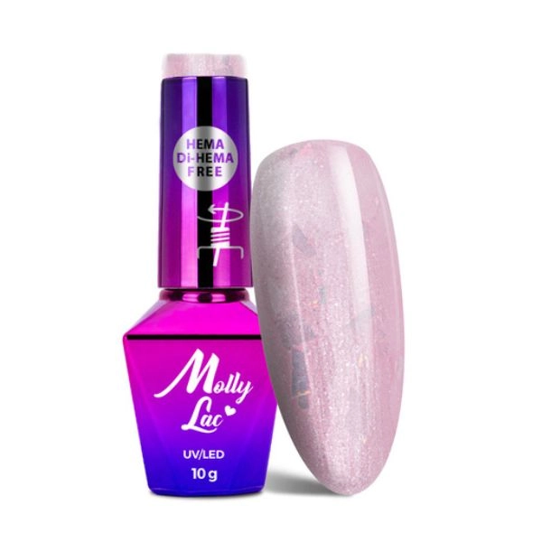 MollyLac UV/LED Hybrid Gel Polish French Wedding Dress No. 705, 10 g