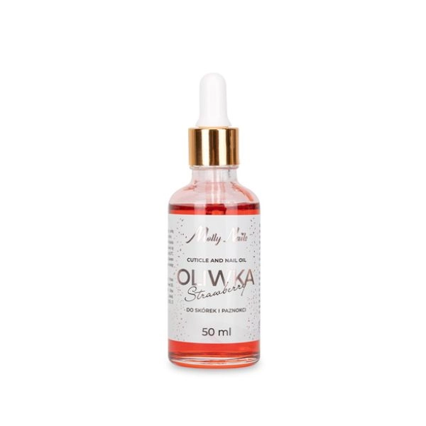 MollyNails Cuticle Oil – Strawberry, 50 ml
