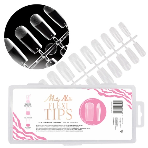 MollyNails Flexi Tips – Square, 240 pcs