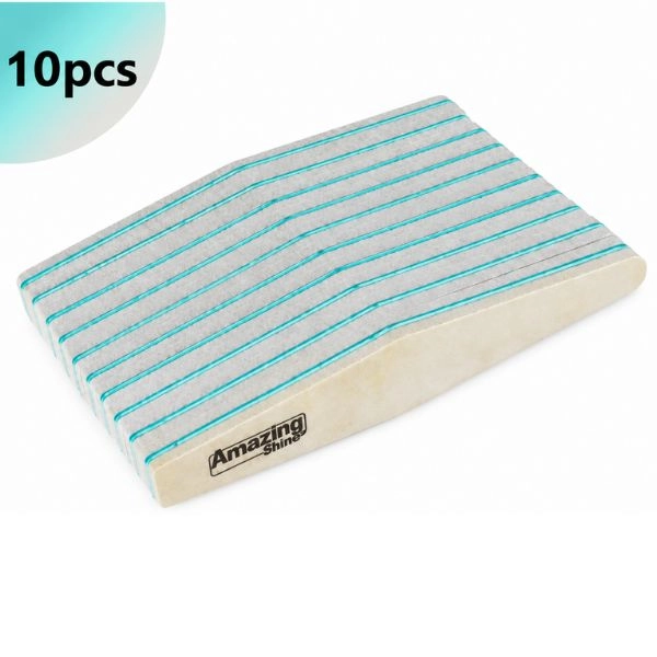 10pcs - Nail file Profi Sponge Diamond zebra - 100/180, green centre