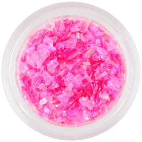 Pink, decorative flakes with gloss