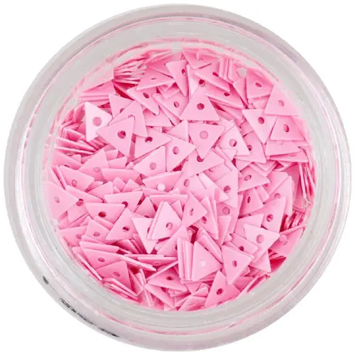 Pink, Decorative Triangles with Hole - Nail Art