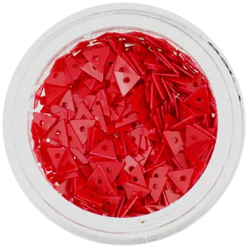 Decorative, Red Triangles with Hole