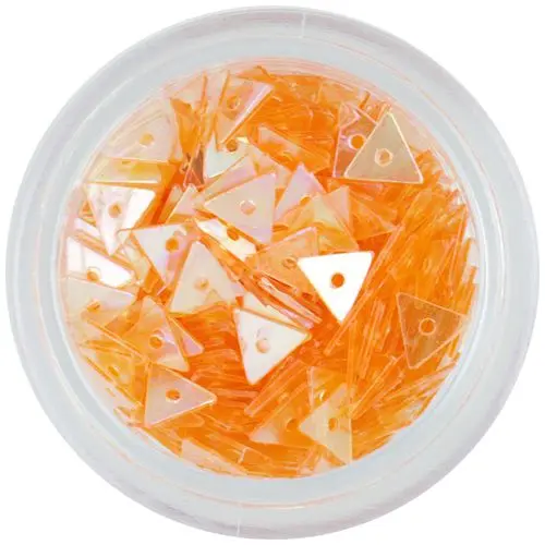 Orange, Decorative Triangles with Hole - Nail Art
