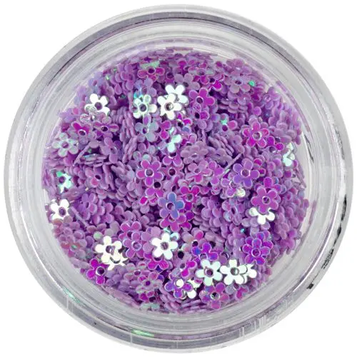 Light purple decoration - flowers with hole